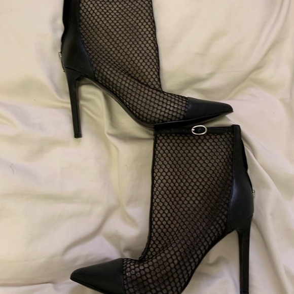 Nine West Shoes - Nine West Black Netted/Stiletto booties Size 8.5 NWOT